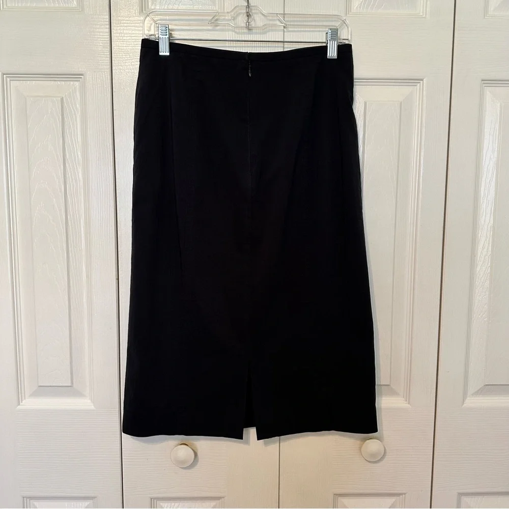 J. Crew Black Pencil Midi Skirt Women’s Size 6 Classic Carrer Office